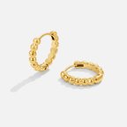 Leona Gouden Bead Ronde Oorbellen