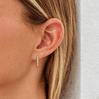 Leona Gouden Bead Ronde Oorbellen