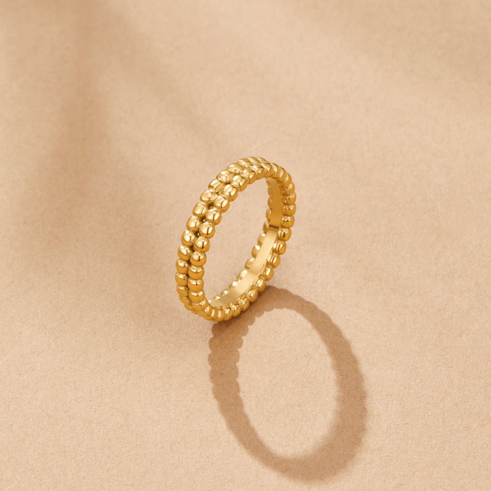 Leona Gouden Bead Ring