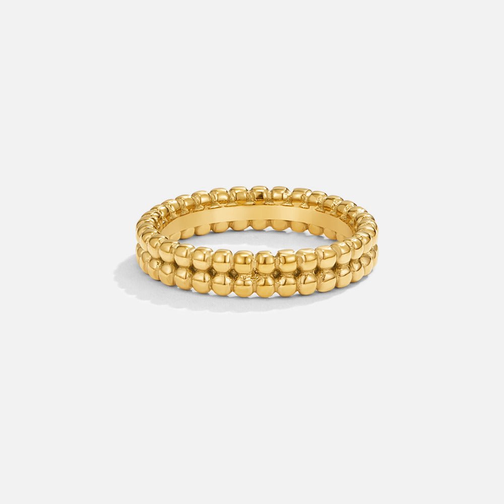 Leona Gouden Bead Ring