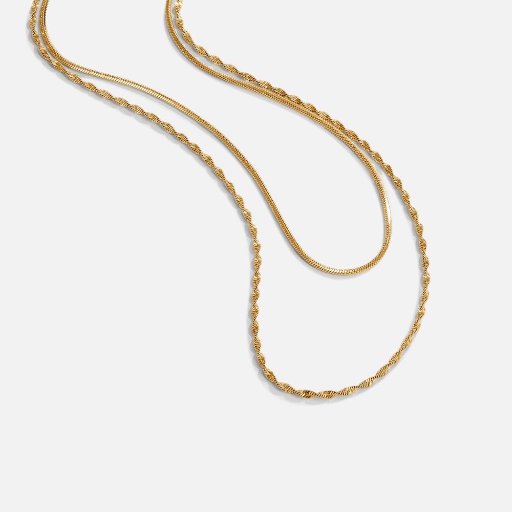 Leona Gelaagde Gouden Ketting Hoofdafbeelding