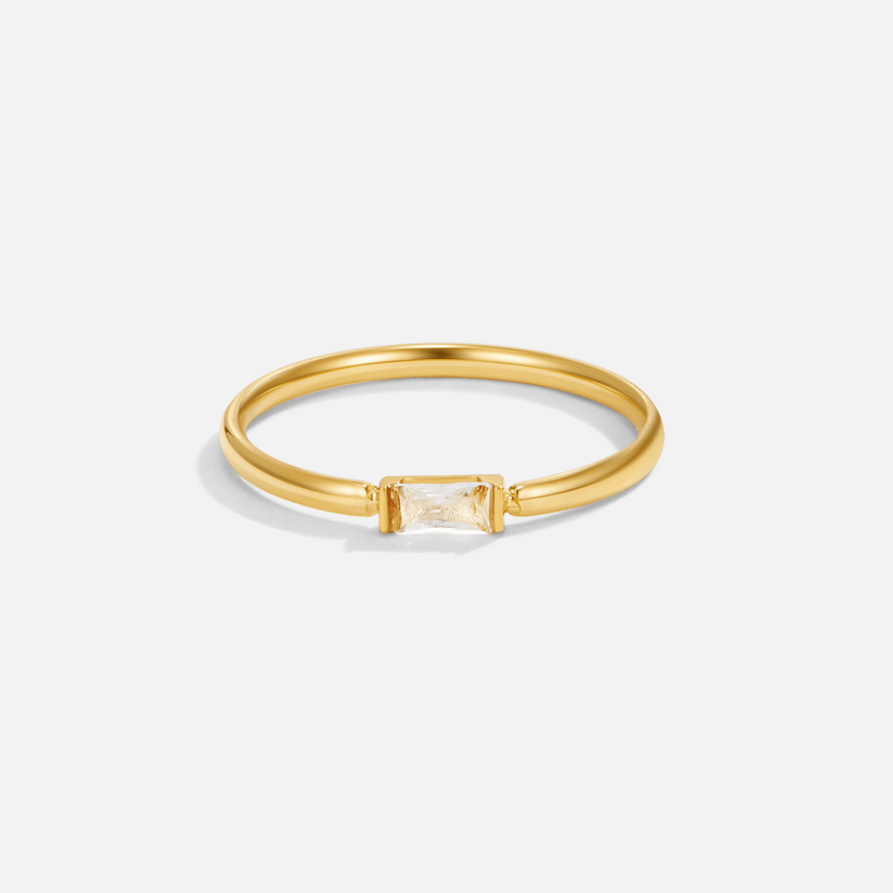 Leonore Baguette Kristallen Ring Hoofdafbeelding