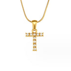 Gouden Letter Parel Charm Ketting