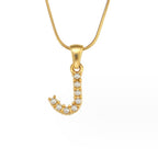 Gouden Letter Parel Charm Ketting