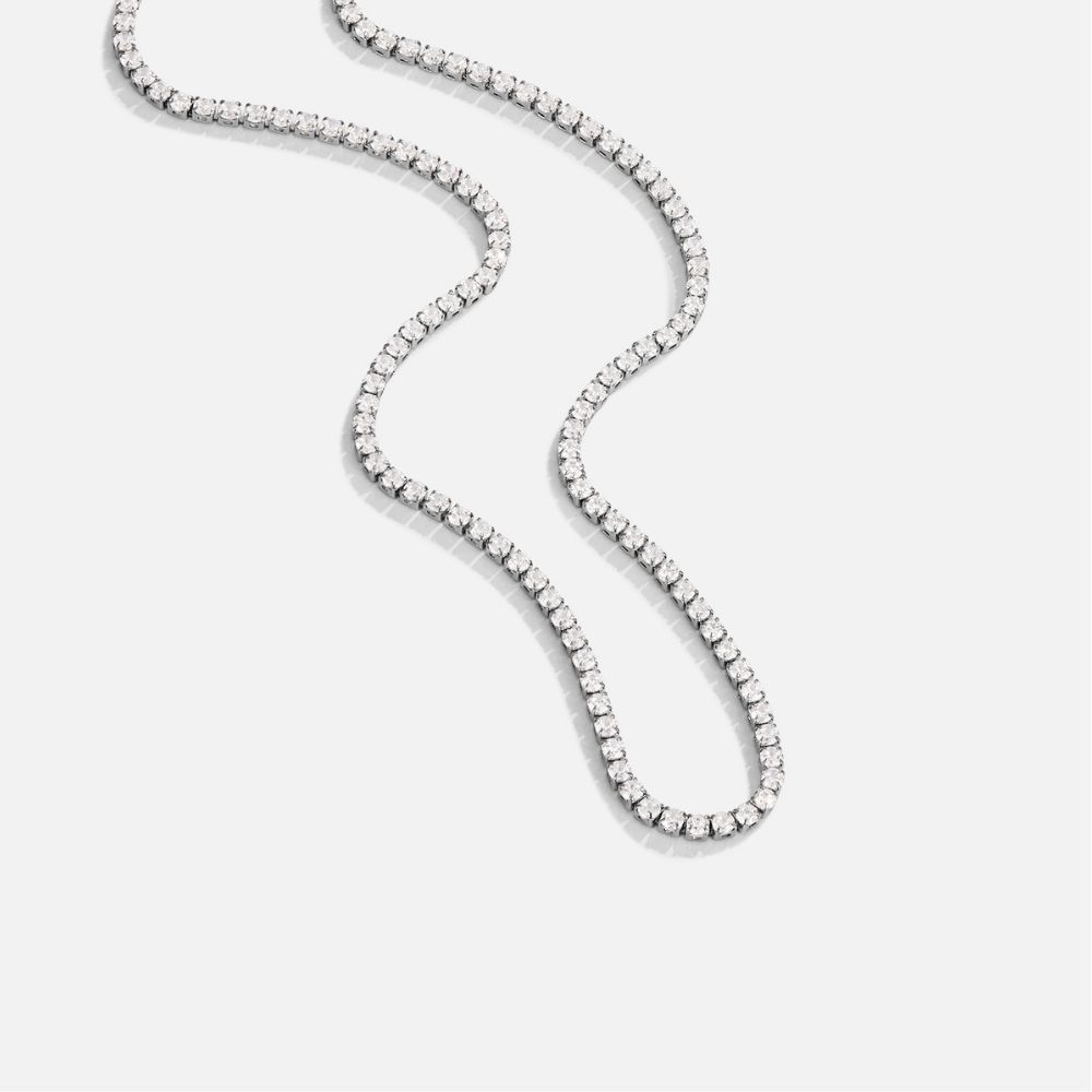 Cordelia Zilveren Kristallen Ketting Hoofdafbeelding