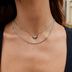 Cordelia Zilveren Kristallen Ketting