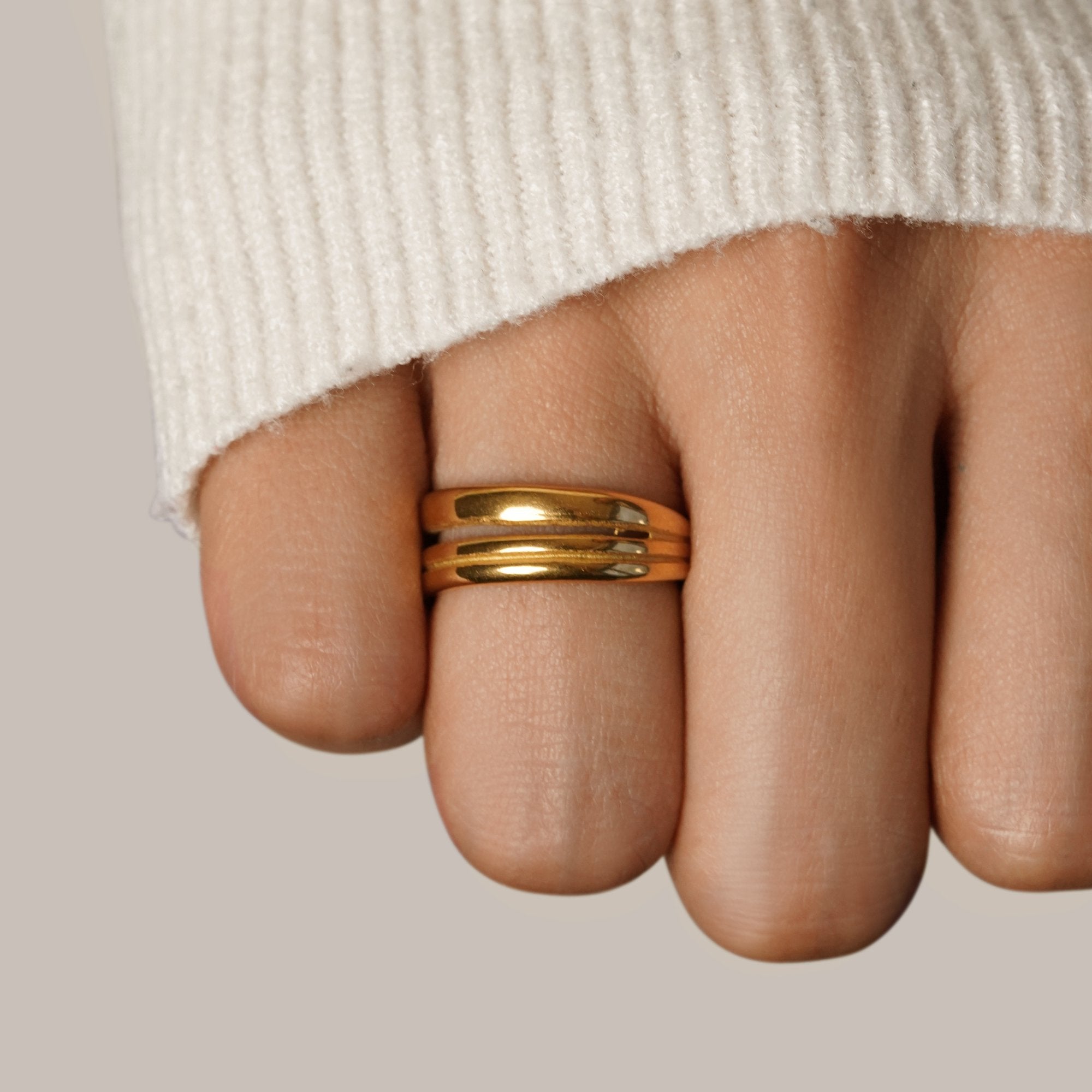 Lia Gelaagde Gouden Ring