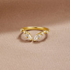 Lily Kristallen Gouden Vine Ring