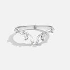 Lily Kristallen Zilveren Vine Ring