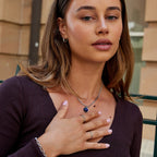 Liza Lapis Lazuli Zilveren Ketting