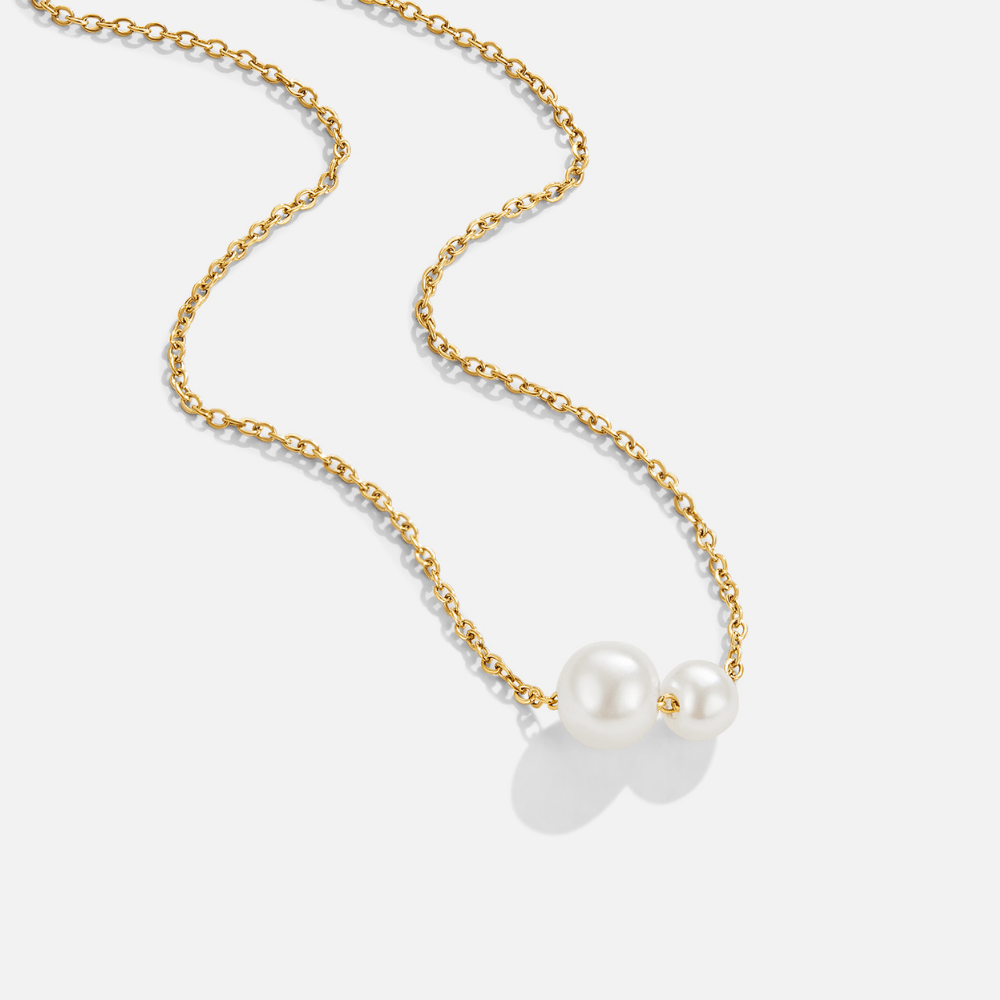 Louise Dubbele Parel Hanger Ketting Hoofdafbeelding