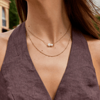 Louise Dubbele Parel Hanger Ketting