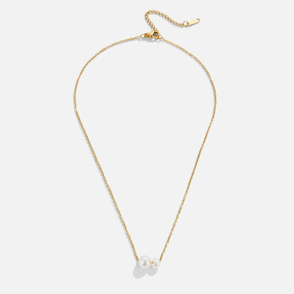 Louise Dubbele Parel Hanger Ketting