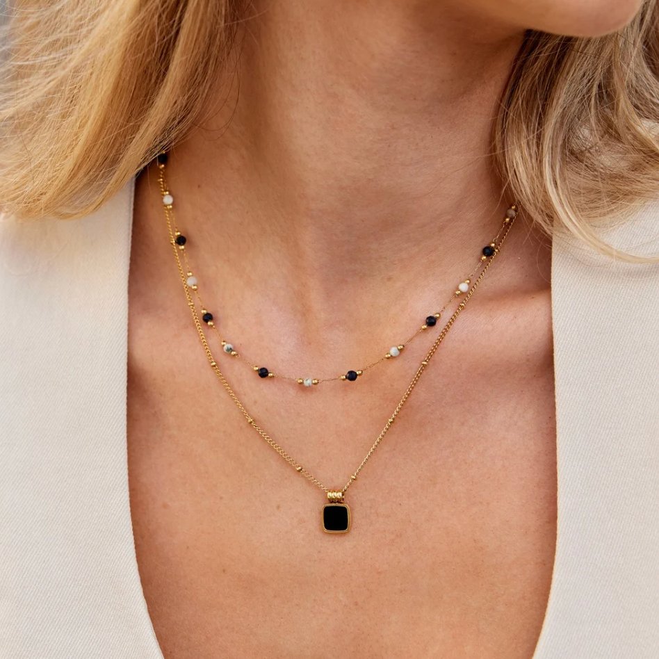 Lucia Zwarte Hanger Ketting