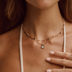 Lucia Witte Schelp Hanger Ketting