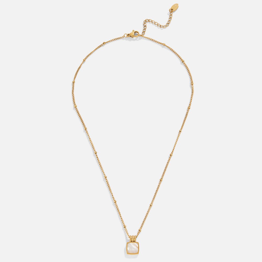 Lucia Witte Schelp Hanger Ketting