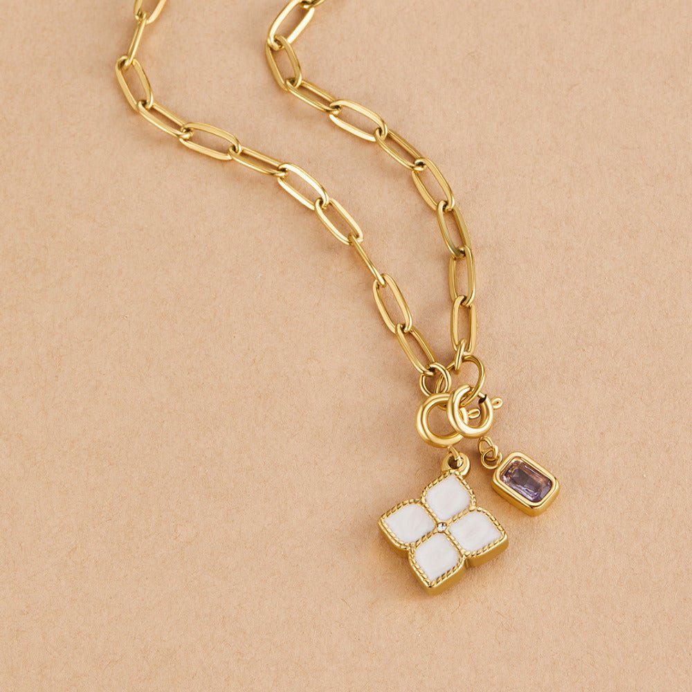 Lucky Kristallen Clover Leaf Charm