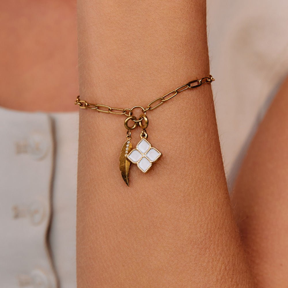 Lucky Kristallen Clover Leaf Charm
