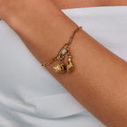 Lucky Gouden Clover Leaf Charm