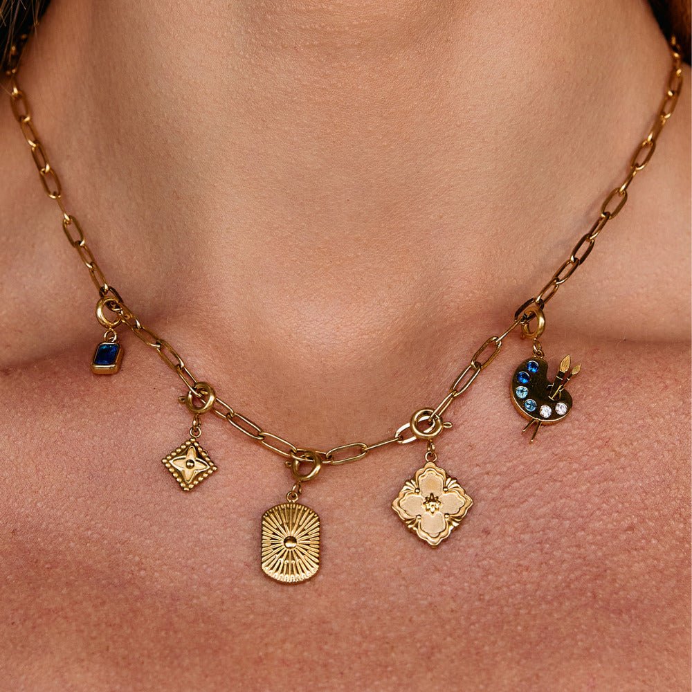Lucky Gouden Clover Leaf Charm