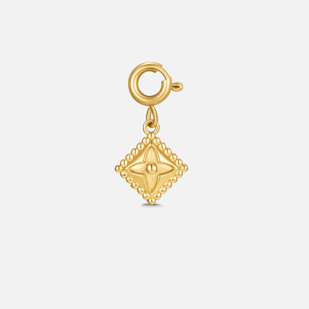 Lucky Gouden Clover Leaf Charm Hoofdafbeelding
