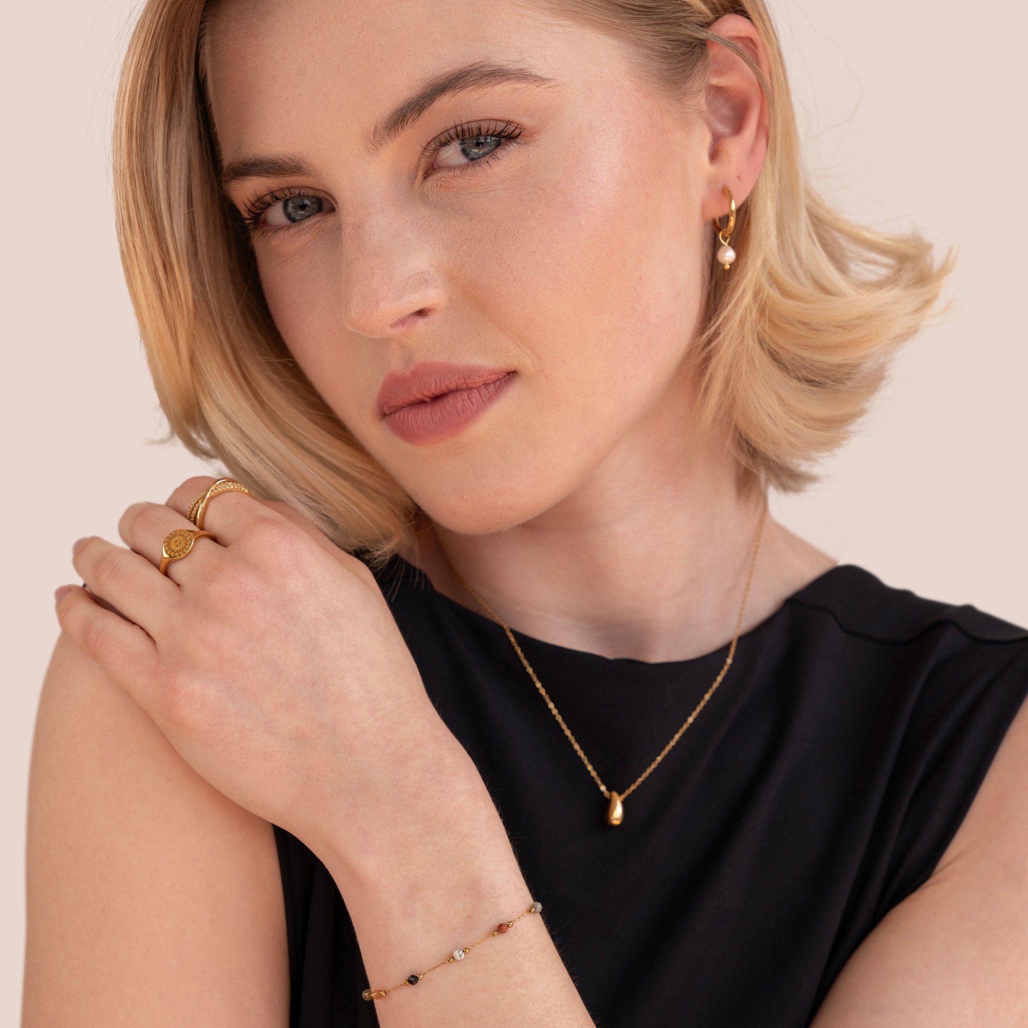 Lulu Beaded Stone Armband