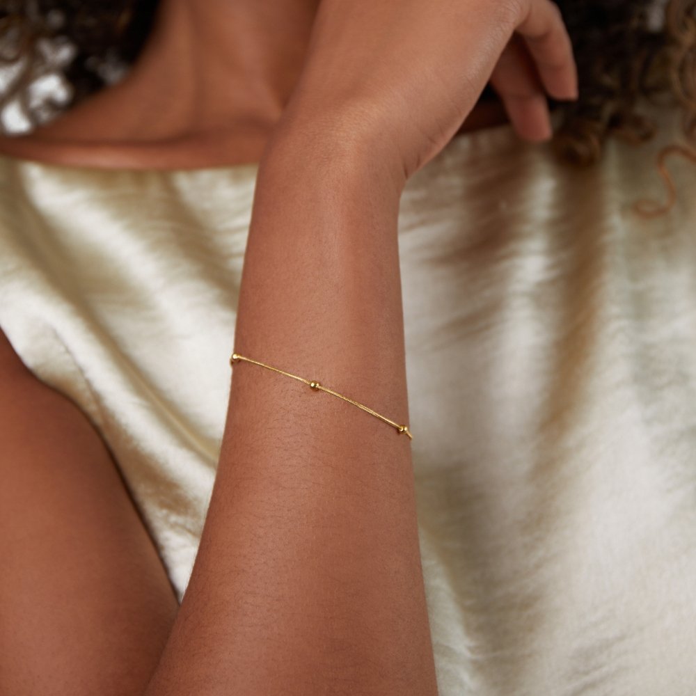 Luna Gouden Bead Armband