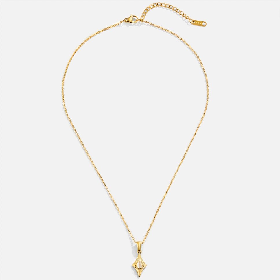 Luna Witte Opaal Gouden Ketting