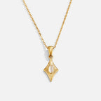 Luna Witte Opaal Gouden Ketting