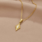 Luna Witte Opaal Gouden Ketting