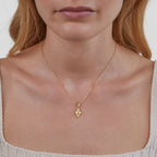 Luna Witte Opaal Gouden Ketting