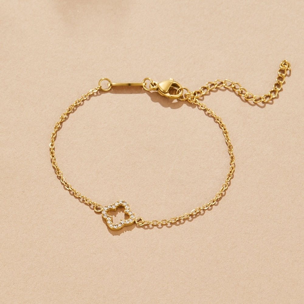 Luxe Kristallen Clover Armband