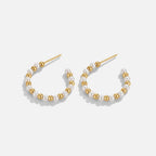 Maia Parel & Gouden Bead Oorbellen