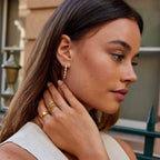 Maia Parel & Gouden Bead Oorbellen