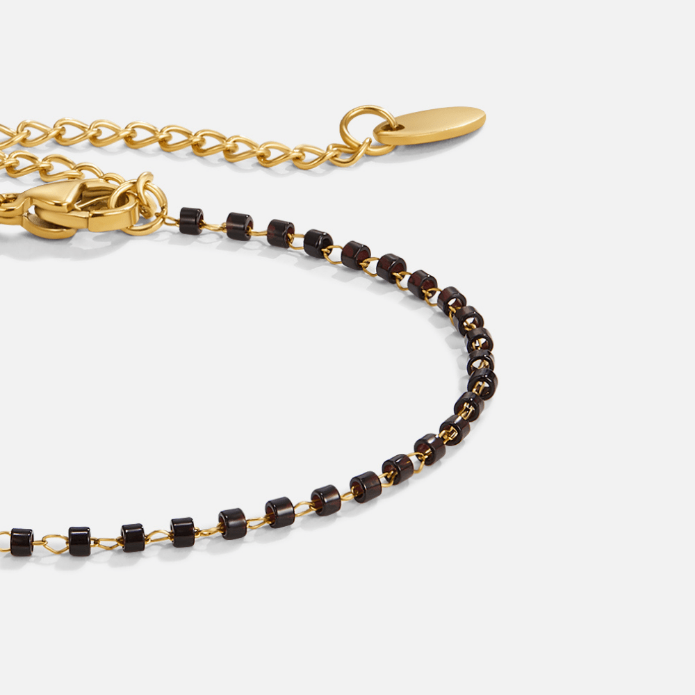 Maisie Zwarte Bead Armband
