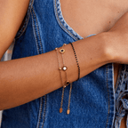Maisie Zwarte Bead Armband