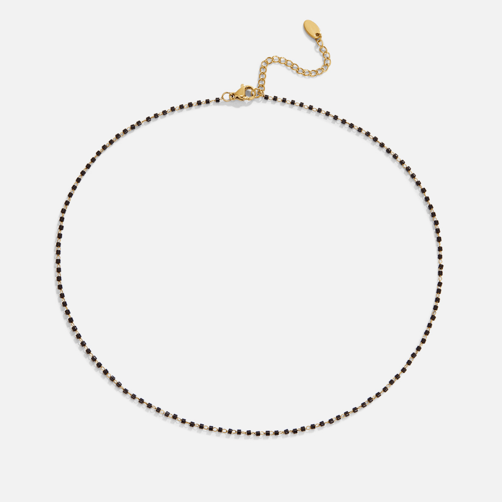 Maisie Black Bead Ketting