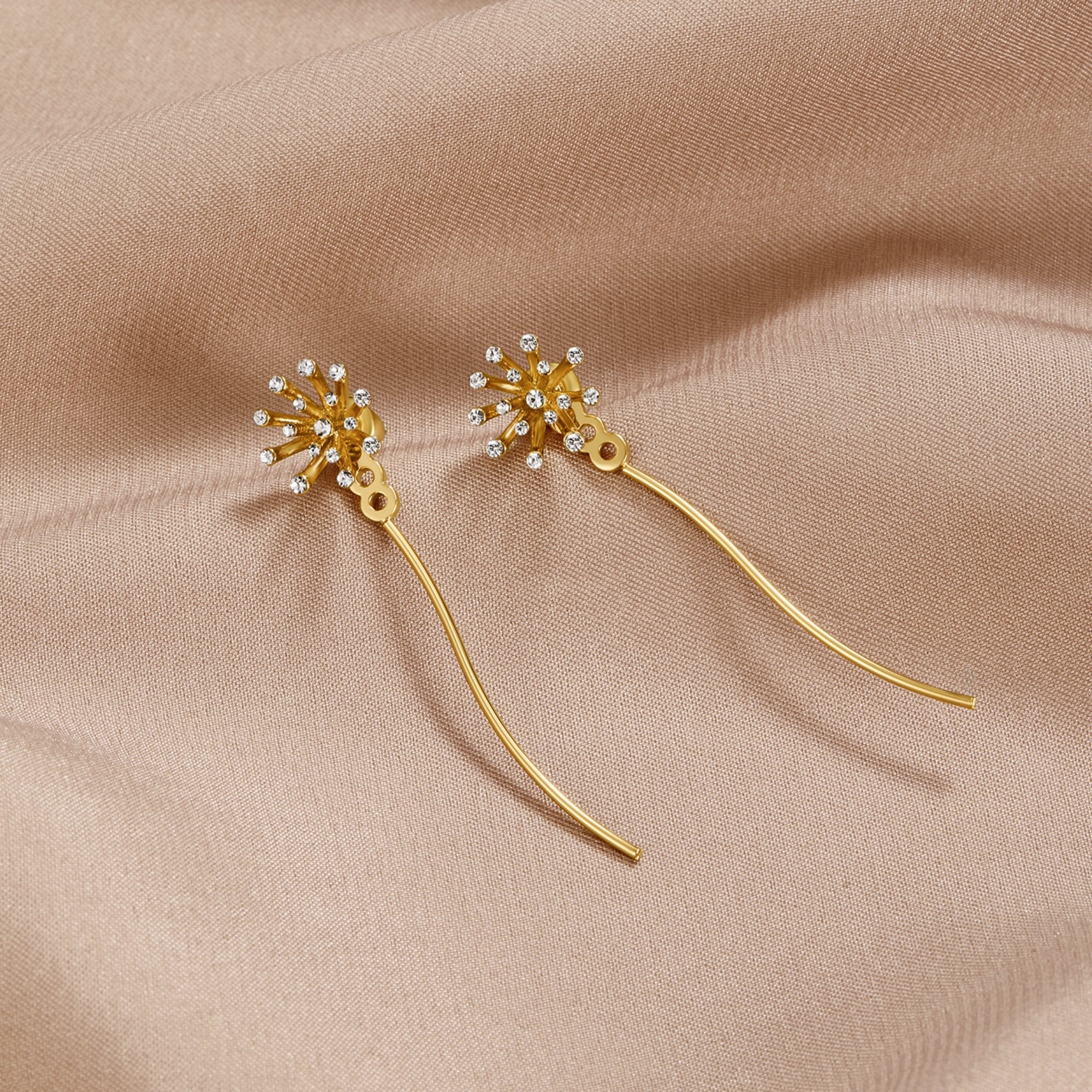Make A Wish Dandelion 18K Gouden Oorbellen Hoofdafbeelding