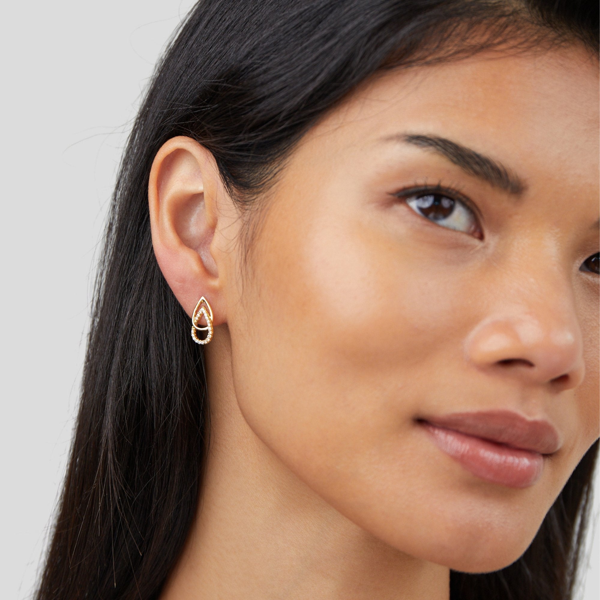 Mara Teardrop Link Oorbellen