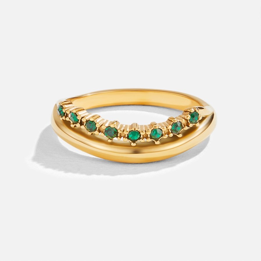 Marissa Emerald Green Gelaagde Ring
