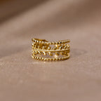 Marissa Gelaagde Gouden Leaf Ring