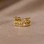 Marissa Gelaagde Gouden Leaf Ring