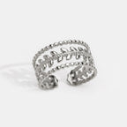 Marissa Gelaagde Zilveren Leaf Ring