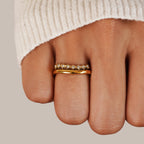 Marissa White Kristallen Gelaagde Ring