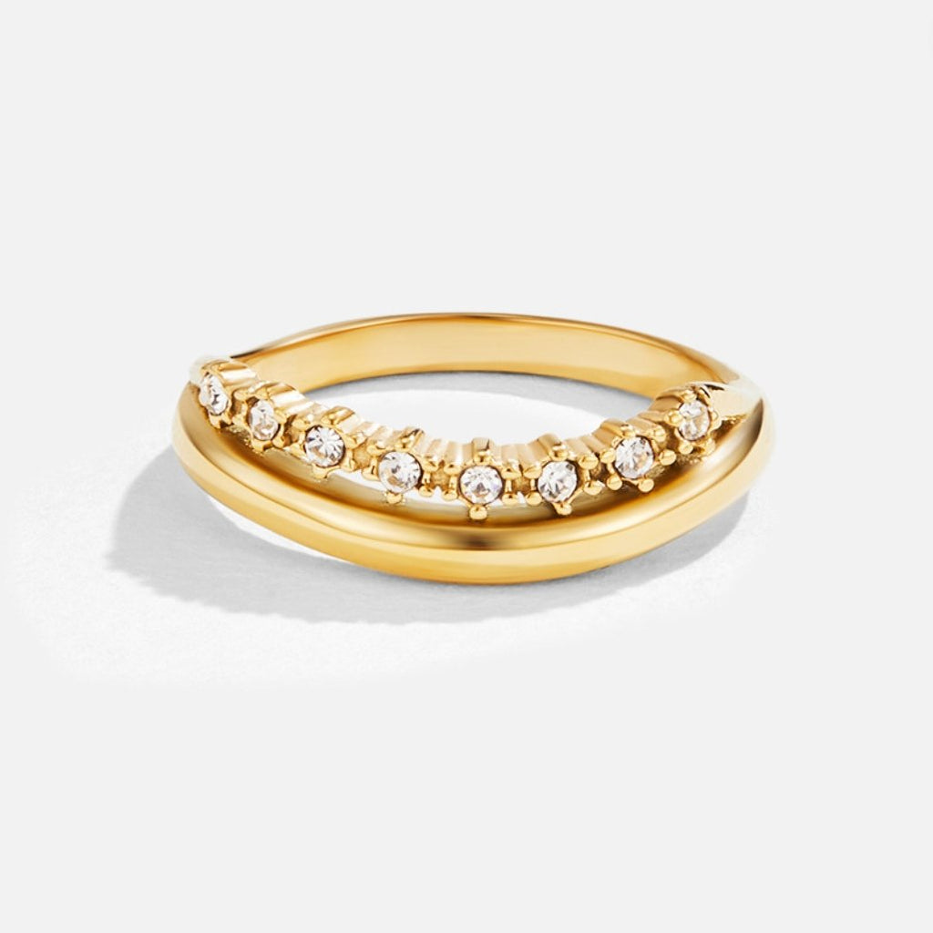 Marissa White Kristallen Gelaagde Ring