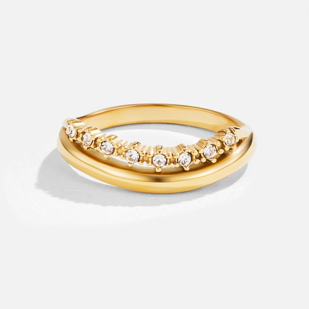 Marissa White Kristallen Gelaagde Ring