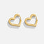 Mary Heart Gouden Ronde Oorbellen