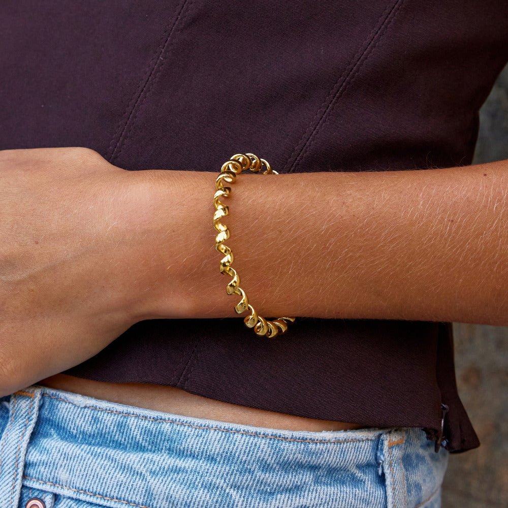 Melinda Gouden Coil Armband