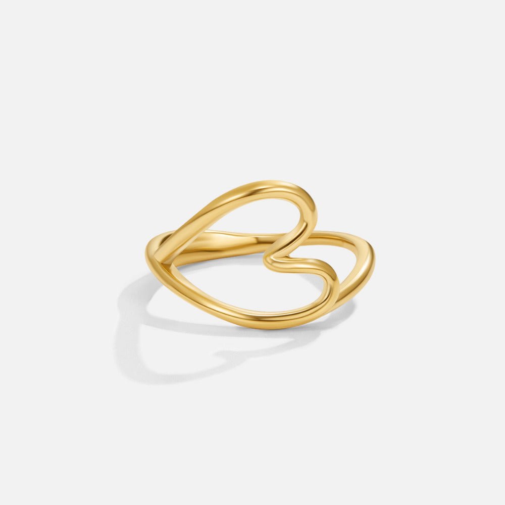 Melted Gouden Heart Ring