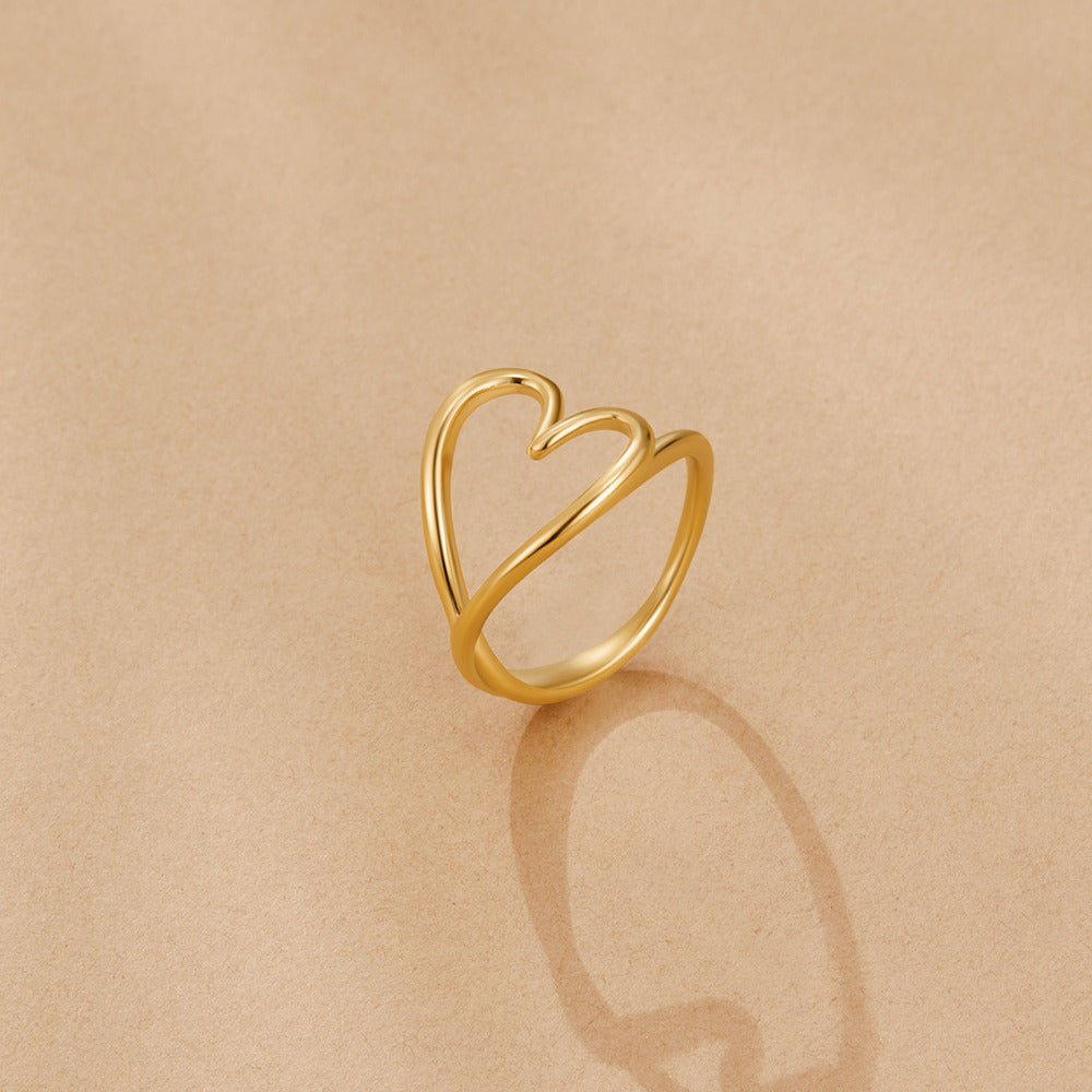 Melted Gouden Heart Ring